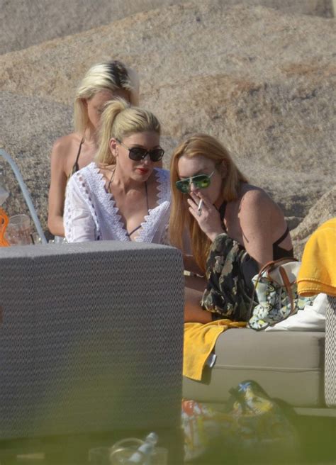 Lindsay Lohan Ang Hofit Golan On The Beach In Sardinia 07302016 Hawtcelebs