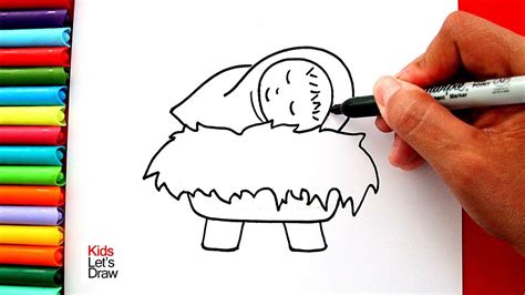 Aprende A Dibujar Al Ni O Jes S En Su Pesebre F Cil How To Draw