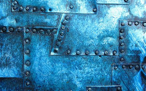 Riveted Metal Plates Blue Metal Backgrounds Metal Plates Patterns