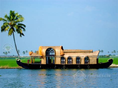 Houseboat Anchored Somewhere In The Backwaters Of Kerala Wallpaper