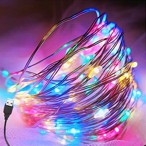 5m10m Led Fairy Lights String Usb Powered Waterproof Copper Wire Fairy