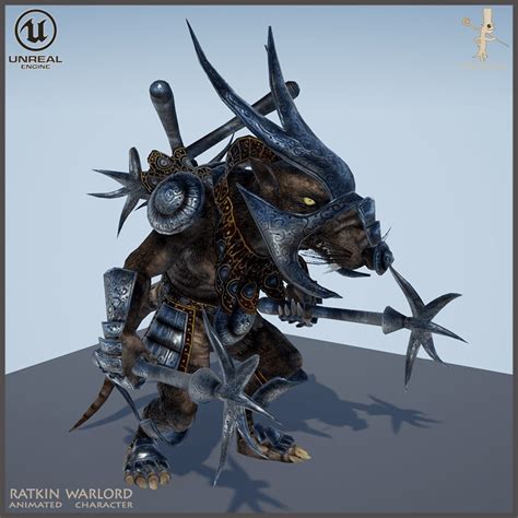 3d Model Ratkin Warlord Vr Ar Low Poly Rigged Animated Cgtrader