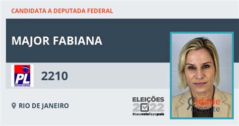 Major Fabiana 2210 Pl Candidata A Deputado Federal Do Rio De Janeiro