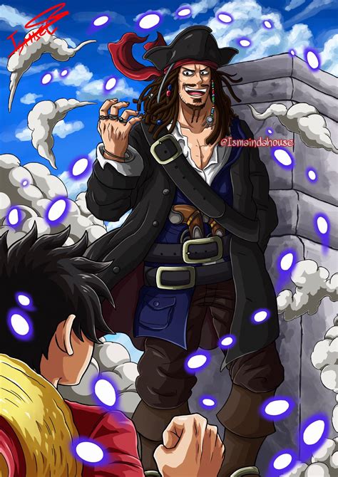 Monkey D Luffy And Jack Sparrow One Piece And 1 More Drawn By
