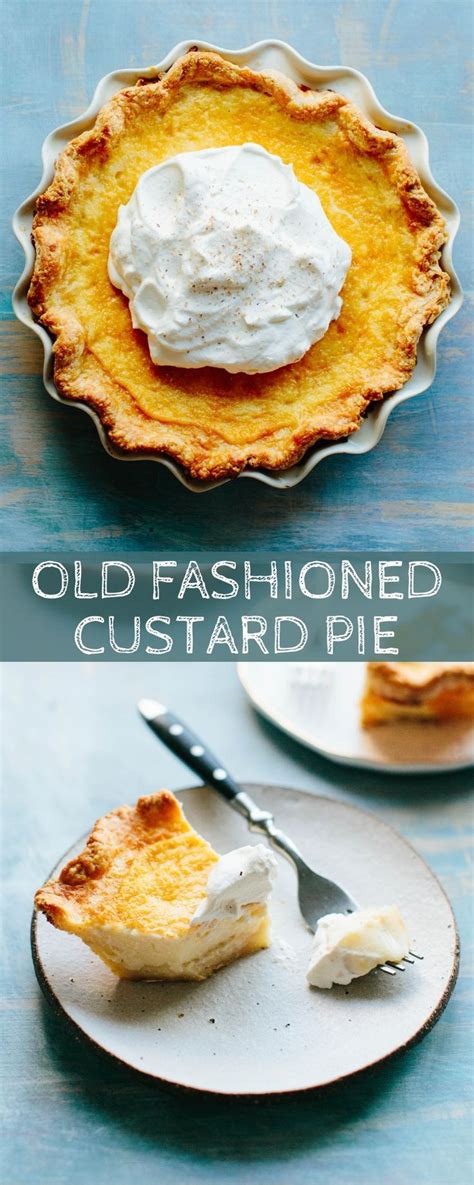 Cut into 6 to 8 portions. Old Fashioned Custard Pie | Recipe | Dessert recipes, Tart recipes, Food recipes