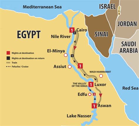 Cruise Egypt Road Map Egypt Tours