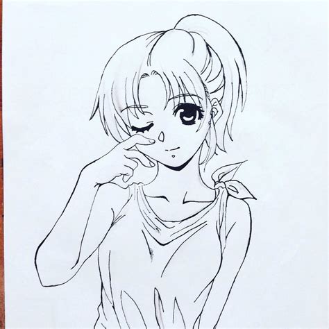 31 Cute Pencil Sketch Of Anime Girl