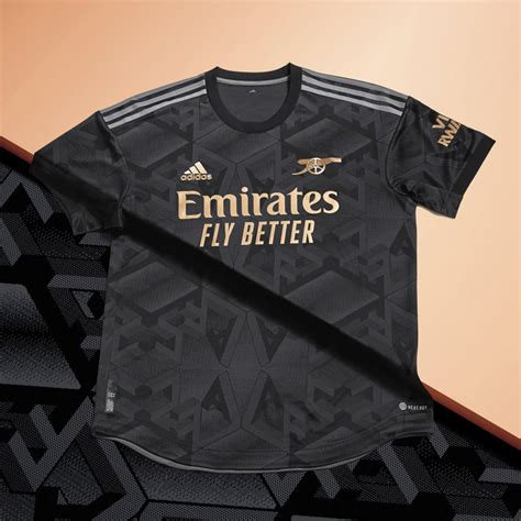 Mens Clothing Arsenal 2223 Away Authentic Jersey Black Adidas