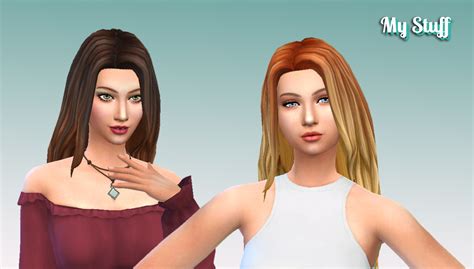 Mystufforigin Gorgeous Hairstyle Ombre ~ Sims 4 Hairs