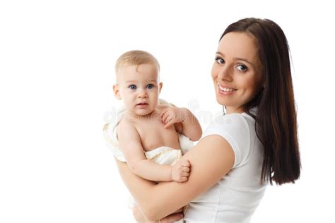 Mother With Small Baby Stock Photo Image Of Parenting
