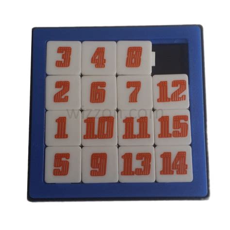15 Number Slide Puzzle Blue Wizzon