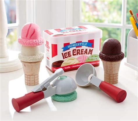 Melissa And Doug Scoop And Stack Ice Cream Cone Play Set Toybies