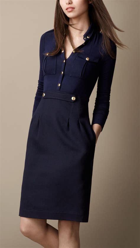 Burberry Heritage Shirt Dress Crafted In A Double Faced Wool Blend