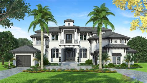 Grand Florida House Plan With Junior Master Suite 66370we