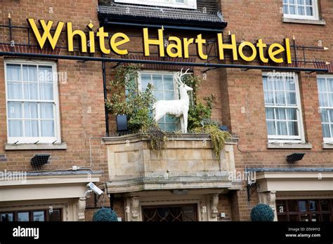 Sign For White Hart Hotel Newmarket Suffolk England Stock Photo Alamy