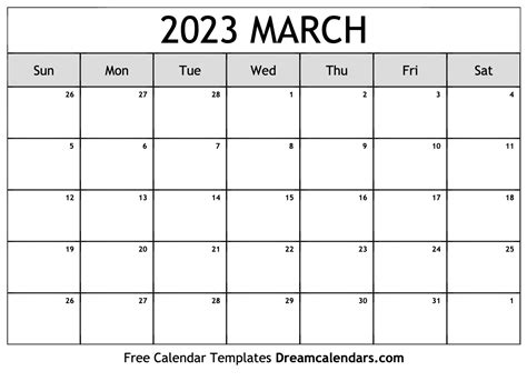 March Calendar Free Printable Calendar Vrogue