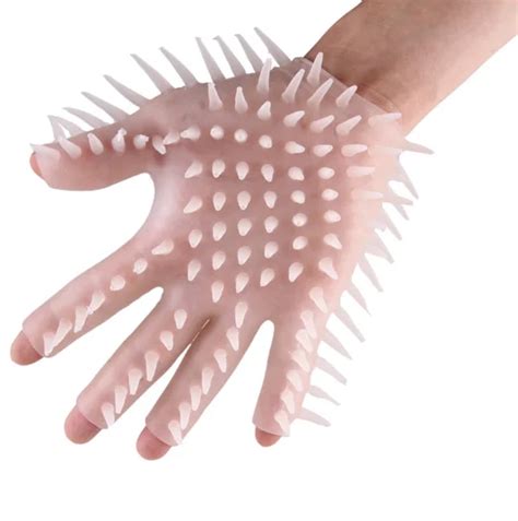 Spike Silicone Sex Gloves Couple Sex Games Flirting Foreplay Silicone