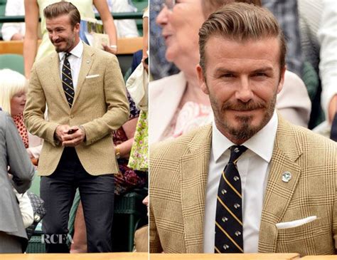 David Beckham In Ralph Lauren Wimbledon Championships Red Carpet