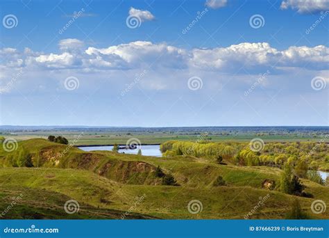 View Of The Oka River Russia Stock Image Image Of Village Water