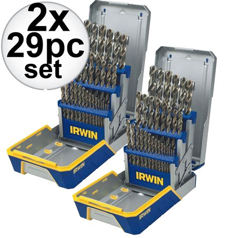 Irwin 3018002b 29 Piece Drill Bit Industrial Set Cobalt M42 2x 2 Pack