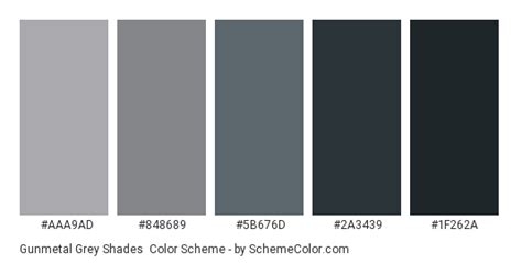 Gunmetal Grey Shades Color Scheme Black