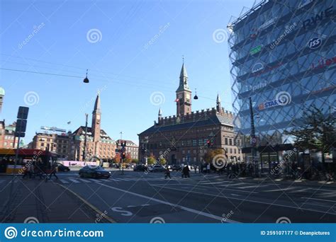 Copenhagen Town Hall Buildingand Town Hall Square In Copenahgen
