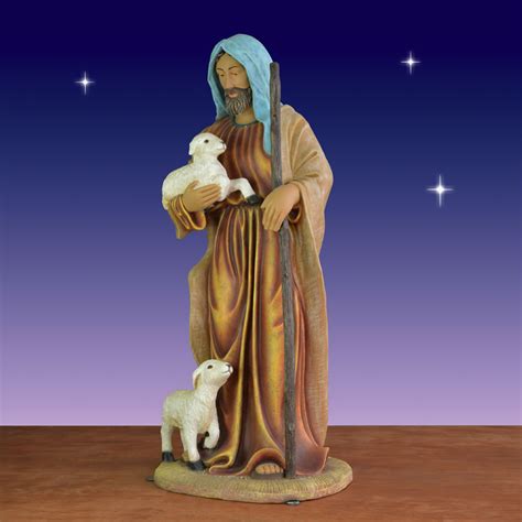 Nativity 61 In H 6 Ft Scale Shepherd With Lambs