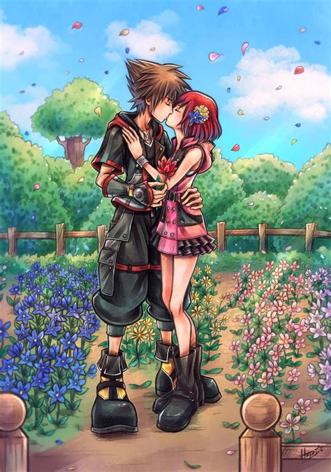 Sora And Kairi Kiss By Sorasprincesss On Deviantart In 2021 Kingdom Hearts Fanart Kingdom