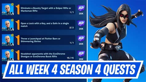 Fortnite Week 4 Quests Guide How To Complete Week 4 Weekly Challenges