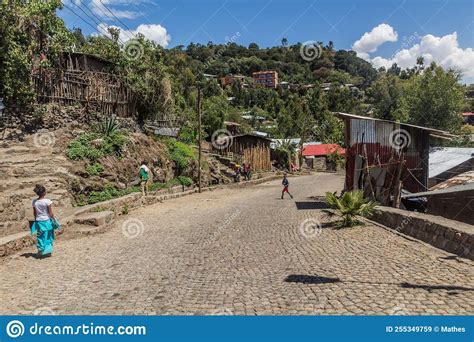 Lalibela Ethiopia March 30 2019 View Of A Street In Lalibela