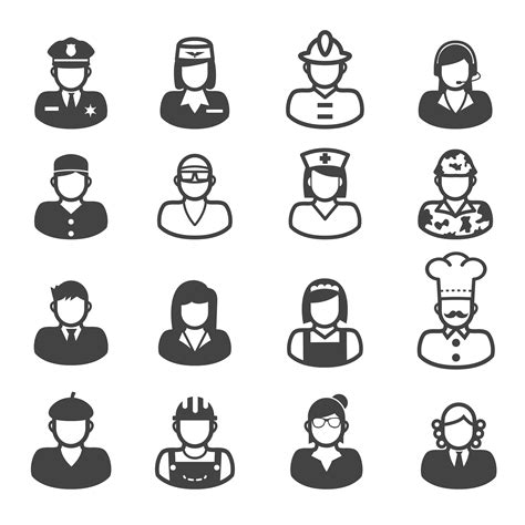 People Occupation Icons 673022 Vector Art At Vecteezy