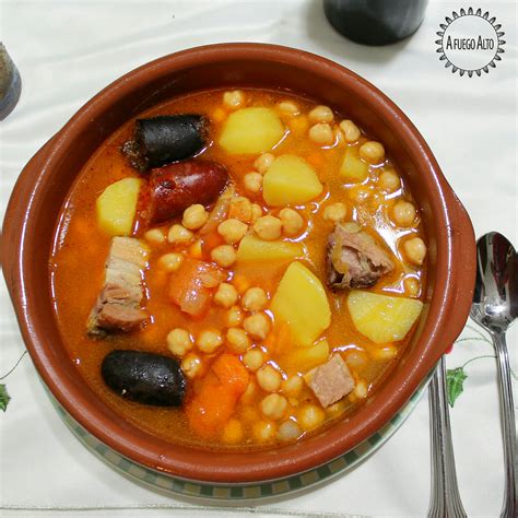 Receta Cocido De Garbanzos Afuegoalto