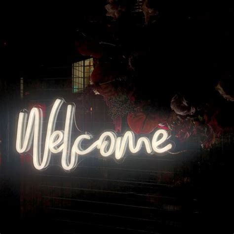 Welcome Neon Sign 18 Colors Free Remotedimmer Custom Neon
