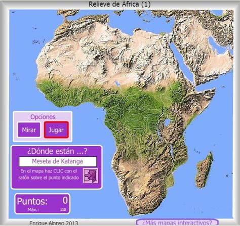 Mapa Interactivo De África Relieve De África ¿dónde Está Mapas Interactivos De Didactalia