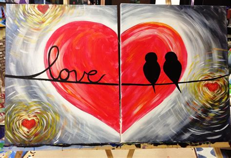 Easy Canvas Painting Ideas For Couples 110 Easy Canvas Painting Ideas