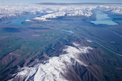 Mackenzie Basin And Southern Alps New Zealand New