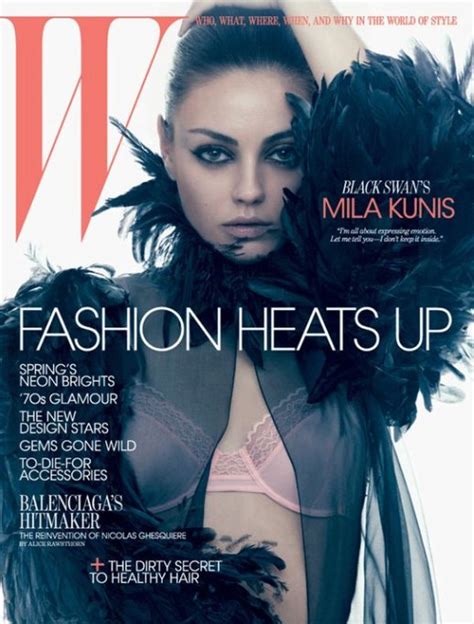 Beauty Is My Business Mila Kunis For W Magazine