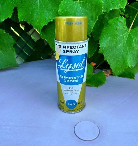 Vintage 1970s Full Unused Lysol Disinfectant Spray Can Eliminates Odors 12 Oz Lysol Spray