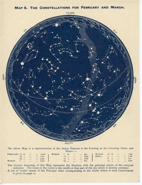 1942 February March April Constellation Original Vintage Etsy