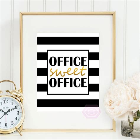 Office Sweet Office Printable Art Cute Office Decor Faux Etsy