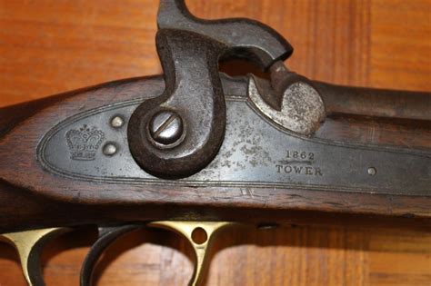 1862 Tower Rifle Civil War Us Govt Imported Enfield 3 Band