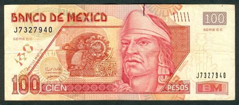 Collection Of Nuevo Billete De 100 Pesos Mexico Nezahualcoyotl Nuevo