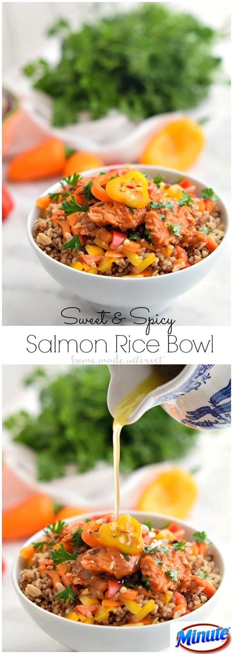 Sweet And Spicy Salmon Rice Bowl Home Made Interest