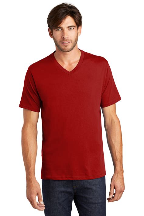 District Made Mens Perfect Weight V Neck Tee 100 Cotton T Shirts