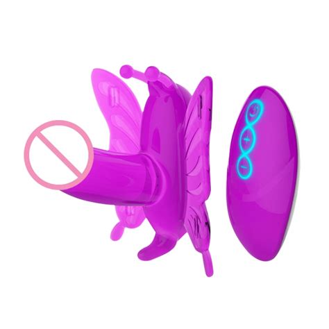 100 Silicone 20 Frequency Butterfly Vibrator Wireless Control Double Vibrating Wearable