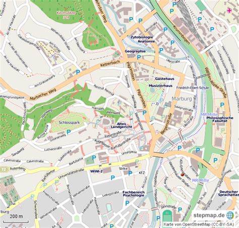 Stepmap Marburg Zentrum Landkarte Für Deutschland