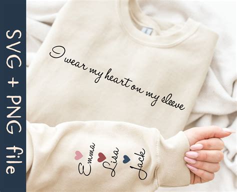Personalize Mom Shirt With Kid Names Sleeve Svg Png File I Etsy