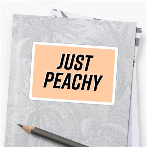 just peachy sticker by darcy23 redbubble