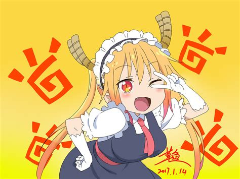 Wallpaper Illustration Anime Girls Cartoon Kobayashi San Chi No Maid Dragon Tohru