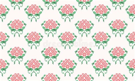 Valentine Flower Pattern Background With Cute And Seamless Pink Flower